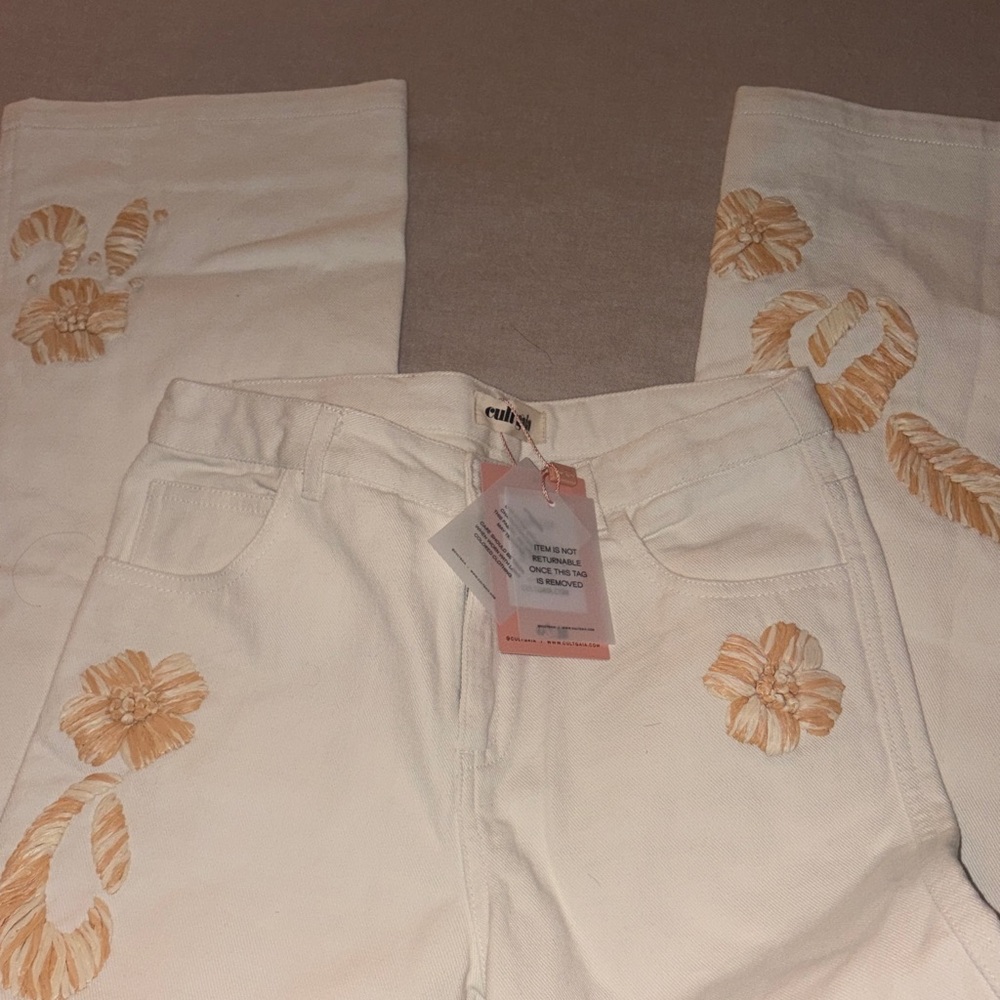 NWT Cult Gaia JARLI KIDS PANT - INDU ECRU - Picture 5 of 5